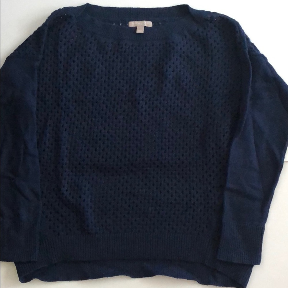 Banana Republic Open Neck See-Thru Hole Sweater